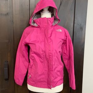 North Face Girls Hooded Windbreaker sz M